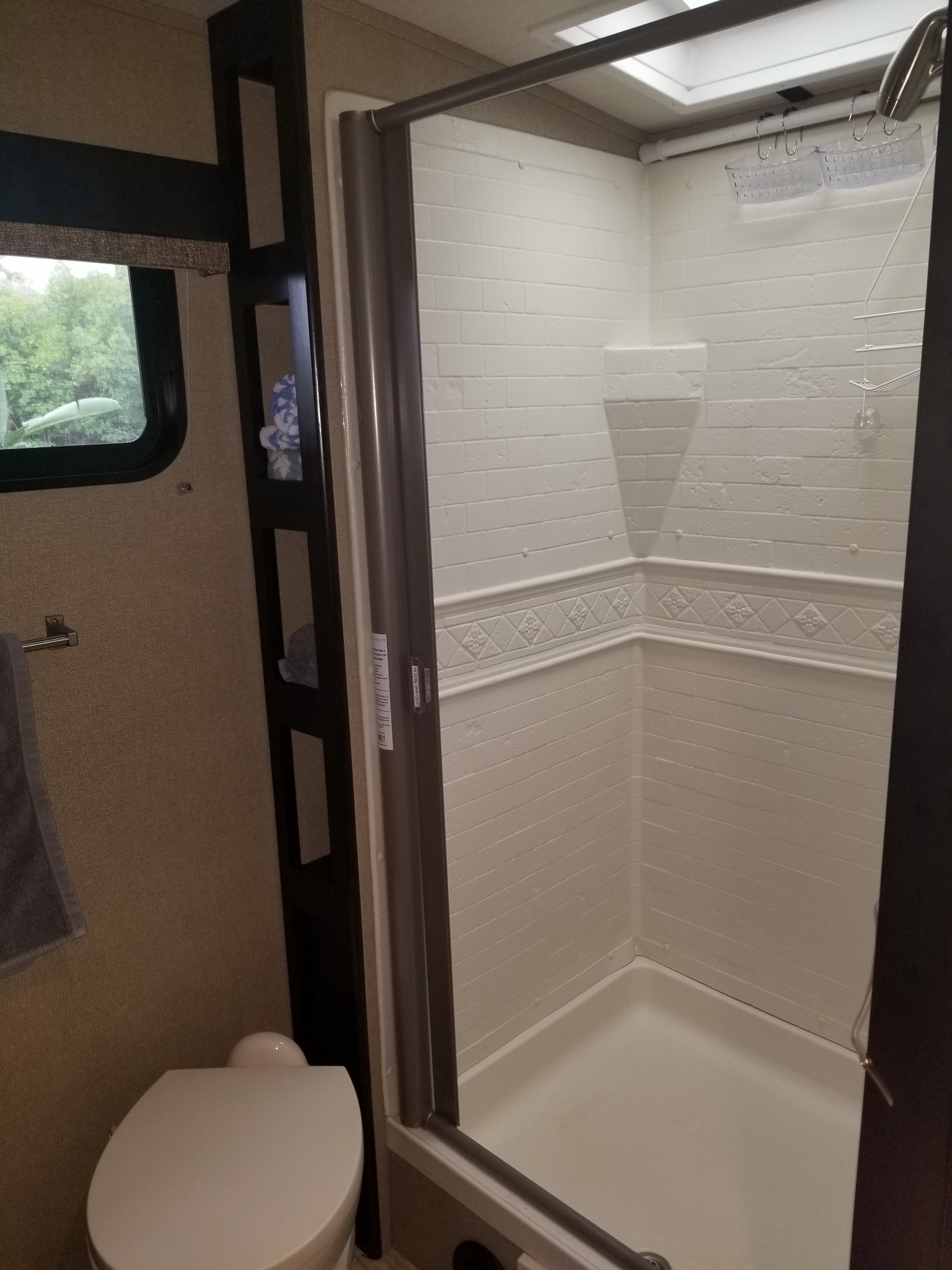 Shower inside our 2018 Grand Design Imagine 2600RB